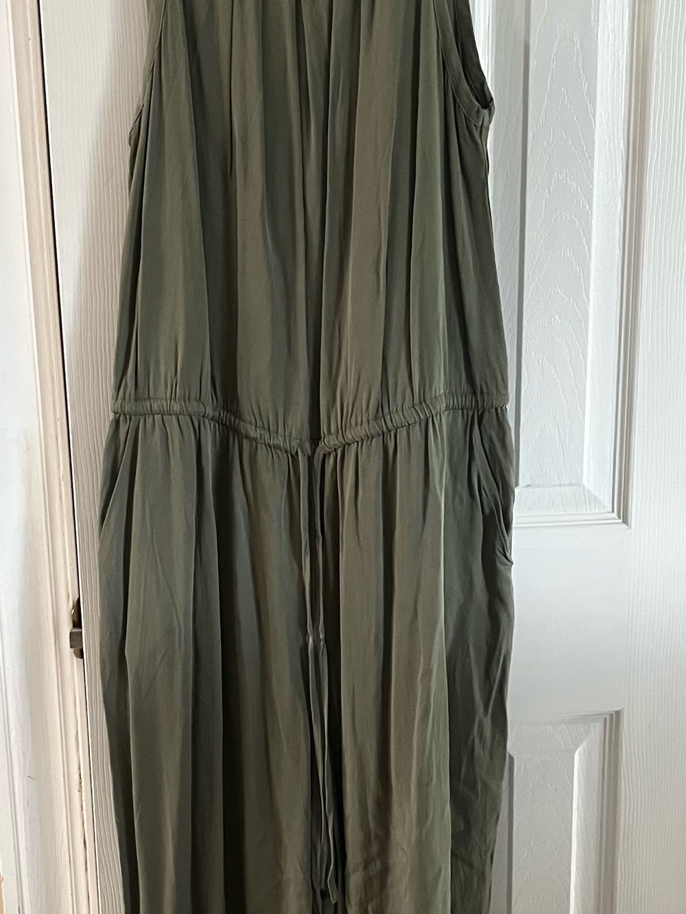 Maurices Olive Green Sleeveless Drawstring Jumpsuit